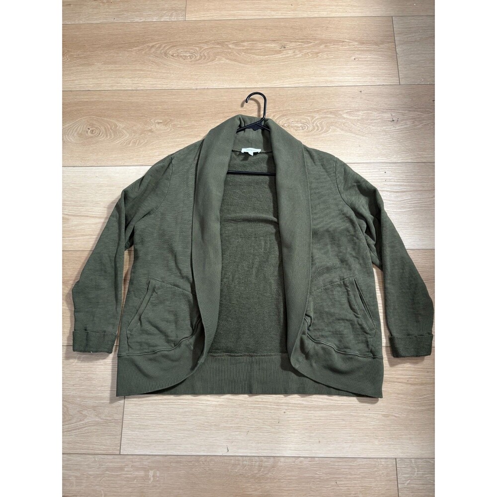 Haven Well Within Open Front Cardigan Jacket Olive Green Women's Size M